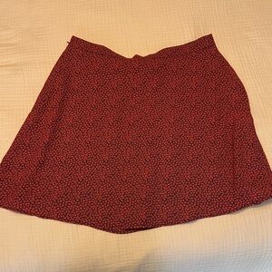 Gap flowy mini-floral red and blue skirt